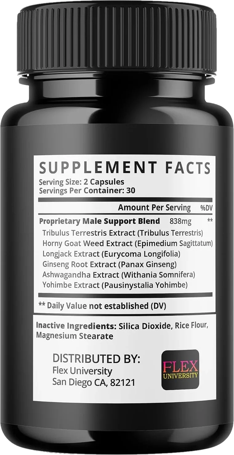 Apex Boost supplement facts label